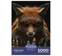 Jigsaw Puzzle for Adults 1000 Pieces Fox Chess Puzzle for Adults Family Game Improve Memory Parent-child Interaction 52x38cm/1000pcs