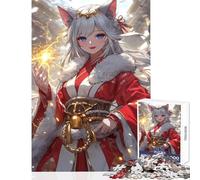 Jigsaw Puzzle for Adults 1000 Pieces Fox Spirit Mage Practical Game Wall Decoration DIY Toys Suitable for Desktop Decoration (38x26cm)