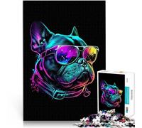 Jigsaw Puzzle for Adults 1000 Pieces French Bulldog Lernspielzeug für die ganze Familie Kunstwerk Geschenk52x38cm