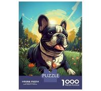 Jigsaw Puzzle for Adults 1000 Pieces Frenchie Bliss Puzzles for Adults Relax Games Pattern Assembly for Is Ideal As A Gift 38x26cm/1000pcs