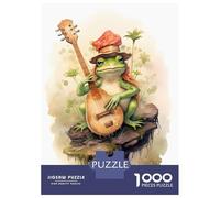 Jigsaw Puzzle for Adults 1000 Pieces Frog Musician Puzzles for Adults Relax Games Pattern Assembly for Is Ideal As A Gift 70x50cm/1000pcs