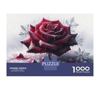Jigsaw Puzzle for Adults 1000 Pieces Frozen Red Rose Jigsaw for Adults Toy Wall Decor Hand Speed Race for Is Ideal As A Gift 38x26cm/1000pcs