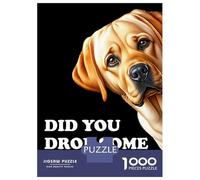 Jigsaw Puzzle for Adults 1000 Pieces Funny Hungry Labrador Jigsaw for Adults Relax Games Hand Speed Race Difficult And Challenge 38x26cm/1000pcs