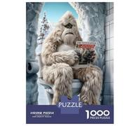 Jigsaw Puzzle for Adults 1000 Pieces Funny Yeti on The Toilet Puzzles for Adults Relax Games Pattern Assembly for Is Ideal As A Gift 70x50cm/1000pcs