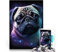 Jigsaw Puzzle for Adults 1000 Pieces Galaxy Colour Pug for Puzzle Gifts Brain intelligence challenge addictive toys 26x38cm