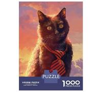 Jigsaw Puzzle for Adults 1000 Pieces Gentleman Cat Adult Jigsaw Puzzle Relaxing Games Wall Decoration for Is Ideal As A Gift 70x50cm/1000pcs