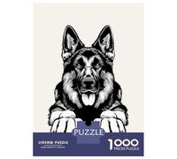 Jigsaw Puzzle for Adults 1000 Pieces, German Shepherd Artwork, Premium Puzzle Challenge, Christmas Puzzle Collection, Durable Puzzle Pieces, 38x26cm/1000pcs