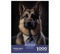 Jigsaw Puzzle for Adults 1000 Pieces German Shepherd Dog Suit Jigsaw Puzzle Relaxing Games Difficult Challenge Unique Gifts for Birthday And Christmas 70x50cm/1000pcs