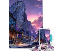 Jigsaw Puzzle for Adults 1000 Pieces Ghost Town Tracks Jigsaw for Adults Relax Games Perfect Decoration for Is Ideal As A Gifts (Size 38x52cm)