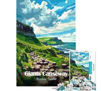 Jigsaw Puzzle for Adults 1000 Pieces Giants Causeway Northern Ireland Landscape Art Brain Teaser Game Challenging Game Toys Funny Gifts Staycation Kill Time (size 38x52cm)
