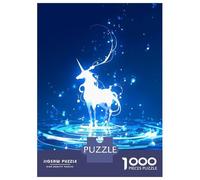 Jigsaw Puzzle for Adults 1000 Pieces Glowing Unicorn Adult Jigsaw Puzzle Hands-on Game Pattern Assembly Unique Gifts for Birthday And Christmas 52x38cm/1000pcs