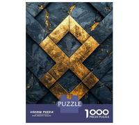 Jigsaw Puzzle for Adults 1000 Pieces Gold Diamond on Black Marble Puzzles for Adults Relax Games Pattern Assembly for Is Ideal As A Gift 38x26cm/1000pcs