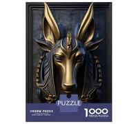 Jigsaw Puzzle for Adults 1000 Pieces Gold Relief Anubis Ancient Jigsaws for Adults Toy Wall Decor Improve Memory for Is Ideal As A Gift 38x26cm/1000pcs