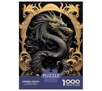 Jigsaw Puzzle for Adults 1000 Pieces Golden Dragon Lord Art Jigsaw for Adults Relax Games Hand Speed Race Difficult And Challenge 38x26cm/1000pcs