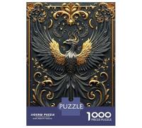 Jigsaw Puzzle for Adults 1000 Pieces Golden Queen Phoenix Art Jigsaw Puzzle Brain Teaser Game For Family Fun Parent-child Interaction 38x26cm/1000pcs