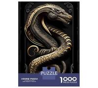 Jigsaw Puzzle for Adults 1000 Pieces Golden Serpent Art Deco Jigsaw for Adults Relax Games Hand Speed Race Difficult And Challenge 70x50cm/1000pcs