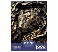 Jigsaw Puzzle for Adults 1000 Pieces Golden Tiger Guardian Jigsaw Puzzle Relax Games Precision Cutting Parent-child Interaction 70x50cm/1000pcs