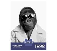 Jigsaw Puzzle for Adults 1000 Pieces Gorilla Animals Funny Jigsaw Puzzle Relaxing Games Difficult Challenge Unique Gifts for Birthday And Christmas 38x26cm/1000pcs