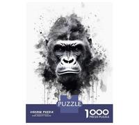 Jigsaw Puzzle for Adults 1000 Pieces Gorilla Beauty Black Ink Jigsaws for Adults Toy Wall Decor Improve Memory for Is Ideal As A Gift 38x26cm/1000pcs