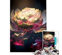 Jigsaw Puzzle for Adults 1000 Pieces Graceful Peony Whispers Educational Game Learning Educational Toys Great Gifts And Toys for The Whole Family (Size 38x26cm)