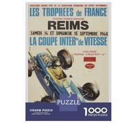 Jigsaw Puzzle for Adults 1000 Pieces Grand Prix Reims 1968 Coupe Inter Trophee Craven A Jigsaw Puzzle Relaxing Games Difficult Challenge Unique Gifts for Birthday And Christmas 70x50cm/1000pcs