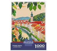 Jigsaw Puzzle for Adults 1000 Pieces, Graz Austria Travel Artwork, Relaxing Puzzle Experience, Seasonal Gift Choice, Premium Thick Cardboard, 52x38cm/1000pcs