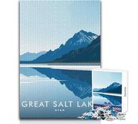 Jigsaw Puzzle for Adults 1000 Pieces Great Salt Lake Utah Impossible Game Home Decoration Gift For Birthdays Size 50x75cm