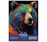 Jigsaw Puzzle for Adults 1000 Pieces Grizzly Bear Style 1 Jigsaw Puzzle Relaxing Games Difficult Challenge Unique Gifts for Birthday And Christmas 52x38cm/1000pcs