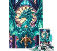 Jigsaw Puzzle for Adults 1000 Pieces Guardian Dragon Jigsaw for Adults Hands-on Game Precision Cutting Birthday And Unique Gifts (Size 38x52cm)