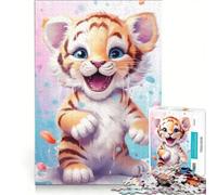 Jigsaw Puzzle for Adults 1000 Pieces Happy Little Milky Tiger, Educational Games, Perfect Decoration, Every Piece Is Unique 50X75CM
