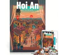 Jigsaw Puzzle for Adults 1000 Pieces Hoi An Reflections, Educational Games, Wall Decoration, Birthday Present,Travel Gifts, 38x52cm