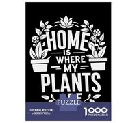 Jigsaw Puzzle for Adults 1000 Pieces Home Is Where My Plants Ar Jigsaw Puzzle Brain Teaser Game For Family Fun Parent-child Interaction 52x38cm/1000pcs