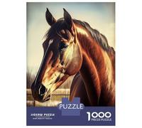 Jigsaw Puzzle for Adults 1000 Pieces Horse Image Jigsaw Puzzle Relaxing Games Difficult Challenge Unique Gifts for Birthday And Christmas 38x26cm/1000pcs