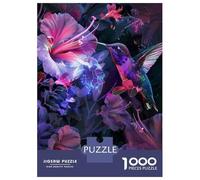Jigsaw Puzzle for Adults 1000 Pieces Hummingbird Garden Fantasy Puzzle for Adults Relax Games Perfect Decoration Difficult And Challenge 52x38cm/1000pcs