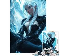 Jigsaw Puzzle for Adults 1000 Pieces Ice Queen Portrait Fun at Home Activities, Improve Memory Anti-Stress Toys for And from 14 Years And over (38x26cm)