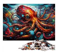 Jigsaw Puzzle for Adults 1000 Pieces Imagine a octopus puzzle game 26x38cm Challenging Game and Family Play for 14 year olds