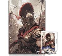Jigsaw Puzzle for Adults 1000 Pieces in The War Soldier Spartan Peaceful And Satisfying Pastime Perfect Interlock Precision Cut Toy Size 38x52cm