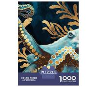 Jigsaw Puzzle for Adults 1000 Pieces Indigo Octopus Jigsaws for Adults Toy Wall Decor Improve Memory for Is Ideal As A Gift 38x26cm/1000pcs
