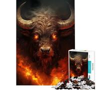 Jigsaw Puzzle for Adults 1000 Pieces Infernal Bull Educational Games Toys Educational Games Great Gifts And Toys A Work of Art (Size 38x52cm)