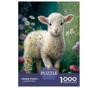 Jigsaw Puzzle for Adults 1000 Pieces Innocent Little Lamb Jigsaw Puzzle Brain Teaser Game For Family Fun Parent-child Interaction 38x26cm/1000pcs