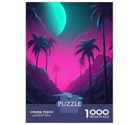 Jigsaw Puzzle for Adults 1000 Pieces Intense Synthwave Dreams Teenager Puzzles Fun Games Staycation Kill Time for Is Ideal As A Gift 38x26cm/1000pcs
