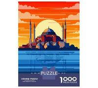 Jigsaw Puzzle for Adults 1000 Pieces, Istanbul, Turkey Travel Artwork, Creative Leisure Activity, Perfect, Precision Cut Pieces, 70x50cm/1000pcs