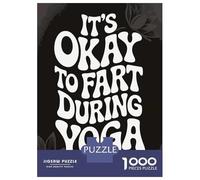 Jigsaw Puzzle for Adults 1000 Pieces Its Okay to Fart During Yoga Puzzle for Adults Family Game Improve Memory Parent-child Interaction 70x50cm/1000pcs
