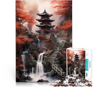 Jigsaw Puzzle for Adults 1000 Pieces japan landscape red black Präzisionsschnitt Die Liebe zwischen Paaren stärken75x50cm