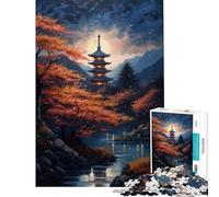 Jigsaw Puzzle for Adults 1000 Pieces Japan Night Fun at Home Activities, Improve Memory Relax Games for Ages 14 And over (38x52cm)