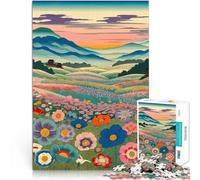 Jigsaw Puzzle for Adults 1000 Pieces Japanese Flowers Field Spiele Spielzeug Geschenk Verbessern Sie das Gedächtnis38x26cm