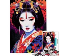 Jigsaw Puzzle for Adults 1000 Pieces Japanese Geisha Maiko Jigsaw for Adults Hands-on Game Precision Cutting Birthday And Unique Gifts (Size 38x52cm)