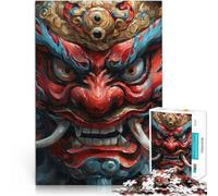 Jigsaw Puzzle for Adults 1000 Pieces Japanese Oni Mask Made of cardboard for and 14 years and over Each piece is unique - Fun and challenging game for the whole ideas。size:38x52cm