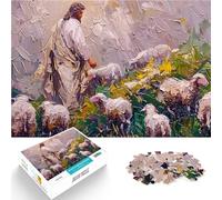 Jigsaw Puzzle for Adults 1000 Pieces Jesus Christ Stained Glass Schwierig Schwer Verbessern Sie das Gedächtnis52x38cm