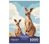 Jigsaw Puzzle for Adults 1000 Pieces Kangaroo Family Portrait Jigsaw Puzzle Relaxing Games Difficult Challenge Unique Gifts for Birthday And Christmas 38x26cm/1000pcs
